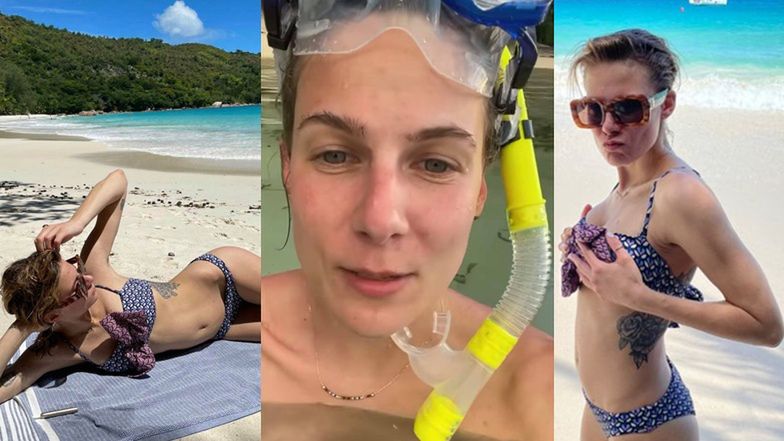 Marta Wierzbicka pozuje topless na Seszelach