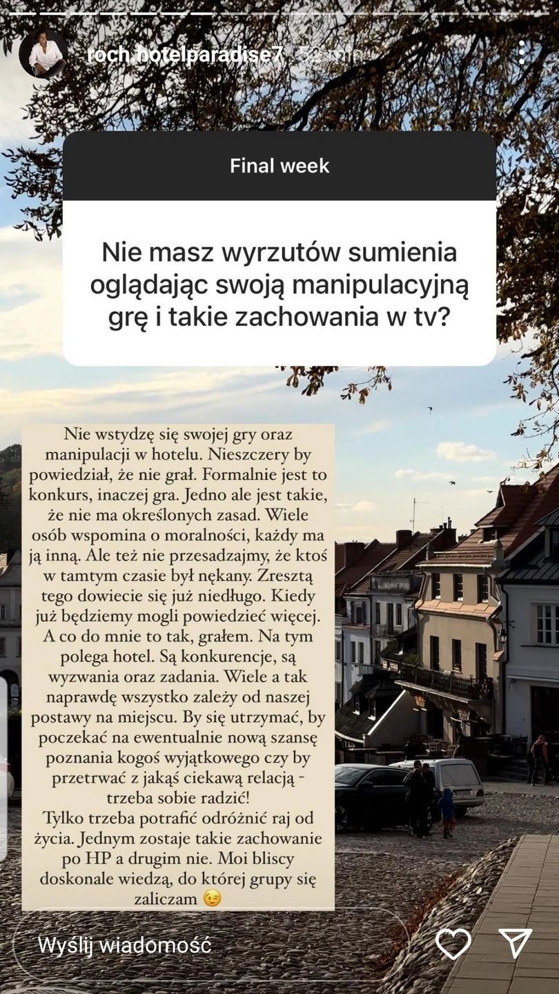 Wyznanie Rocha z "Hotelu Paradise"