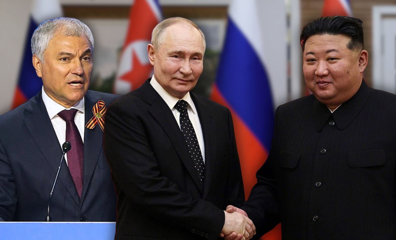 Putin pozdrowił Kima. Wiadomość przekazał Wołodin