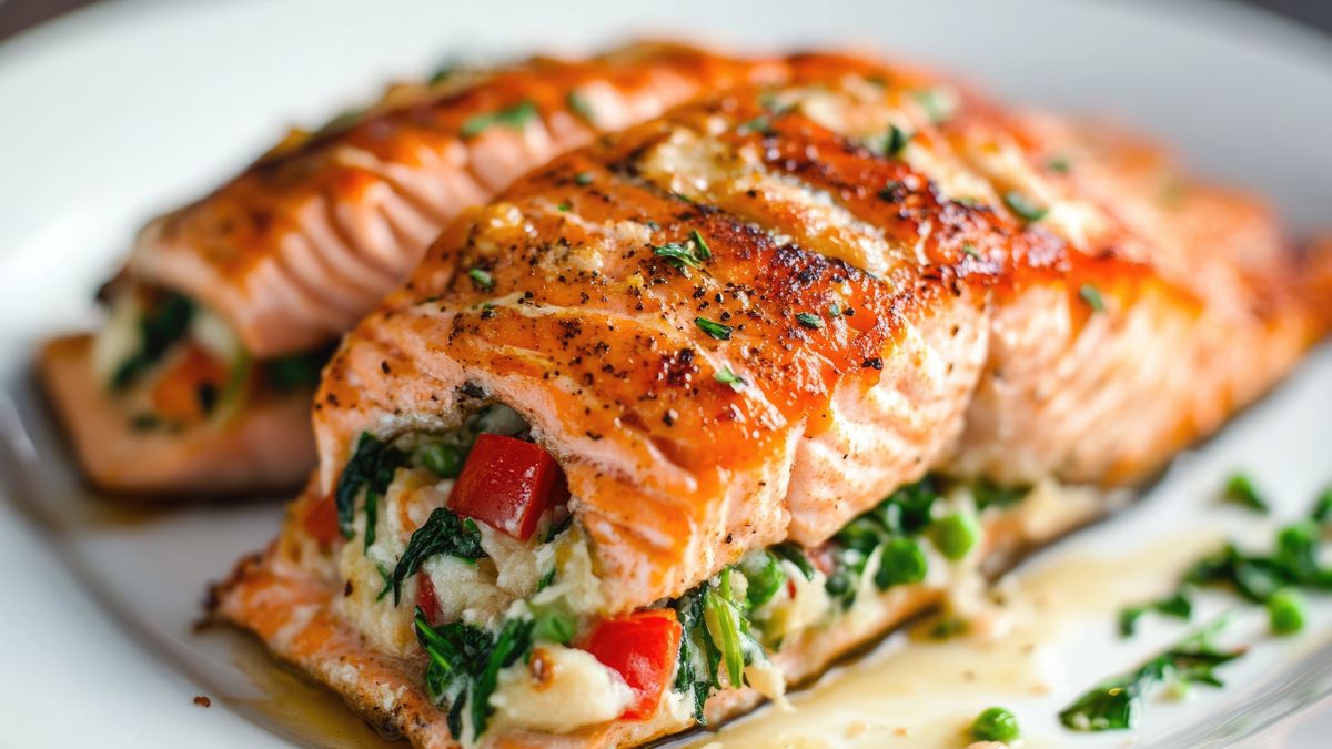 Faszerowany łosoś to ciekawy pomysł na obiad