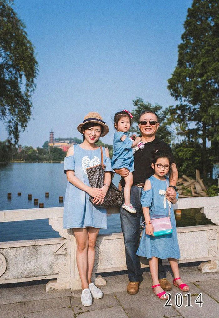 Ojciec i córka robią zdjęcia co roku w tym samym miejscu od 40 lat 33