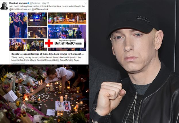 Eminem zebrał prawie DWA MILIONY FUNTÓW na pomoc ofiarom zamachu w Manchesterze!