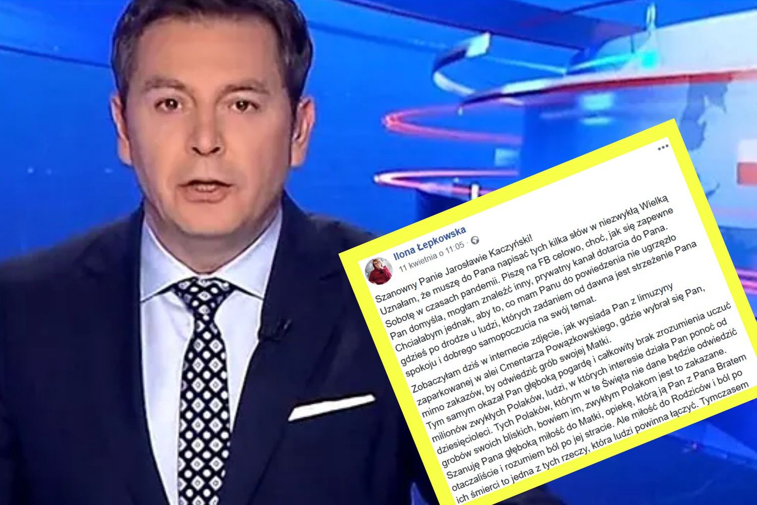 "Wiadomości" odniosły się do listu otwartego Ilony Łepkowskiej do Jarosława Kaczyńskiego.