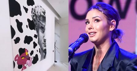 Klaudia Halejcio kupiła obraz za 18 tysięcy do willi za 9 milionów. Dzieło zawisło obok jacuzzi... (ZDJĘCIA)