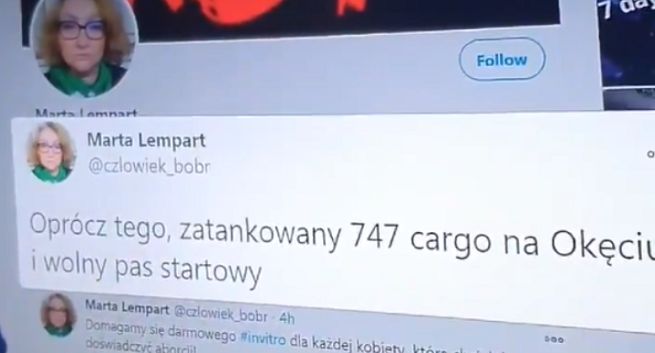 „Wiadomości” jako autentyczny zacytowały tweet parodiujący liderkę Strajku Kobiet. „Niezamierzony błąd edytorski”