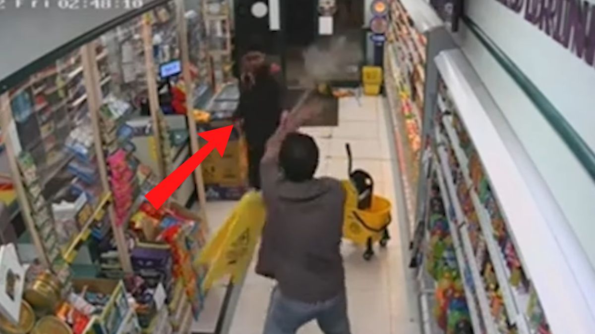 Dramatyczne sceny w sklepie.