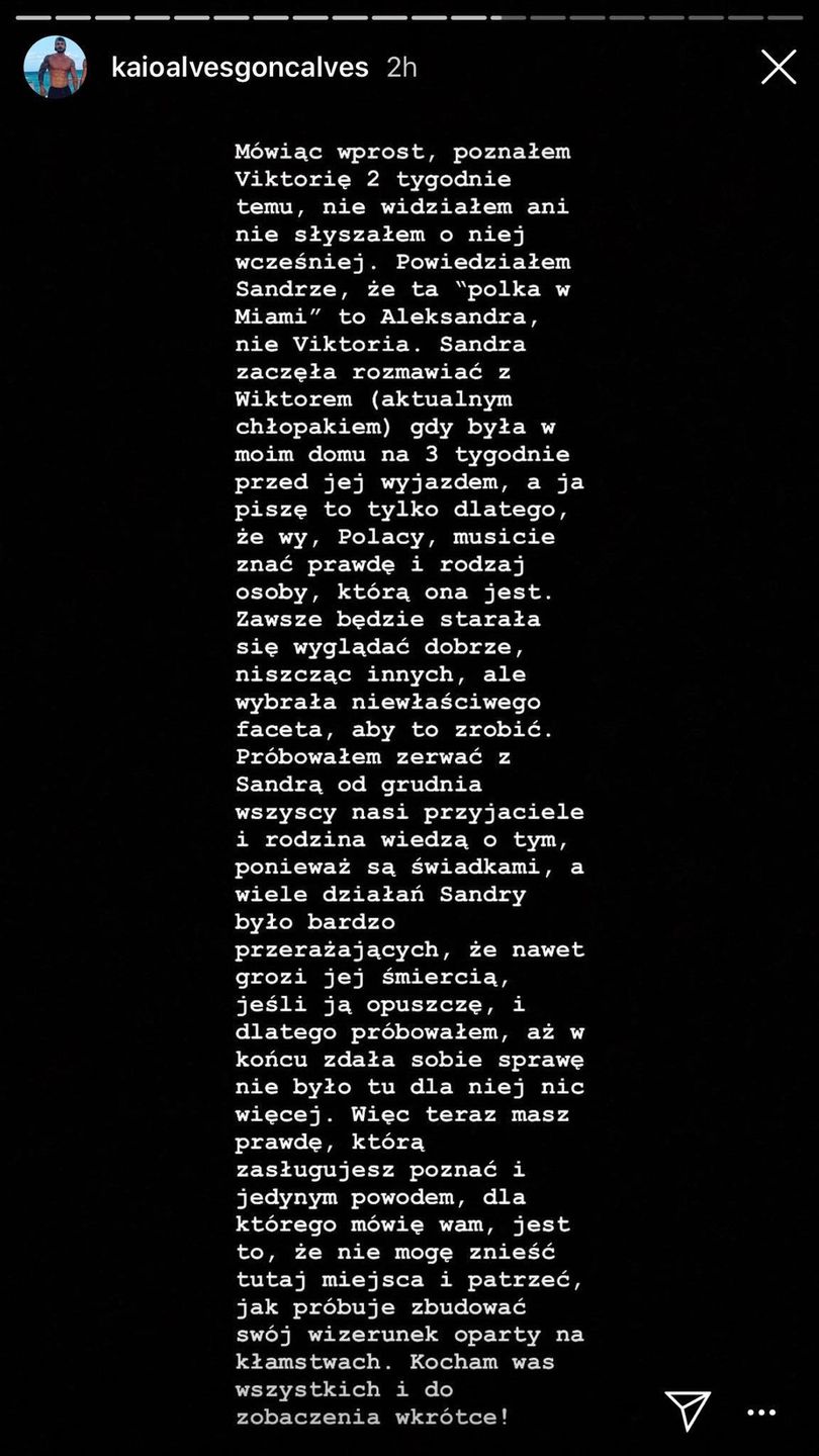 Były chłopak Sandry Kubickiej pogrążą ją na Instagramie