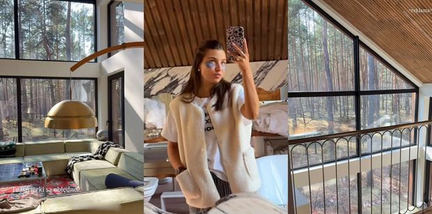 Julia Wieniawa odsłania wnętrza swojej LEŚNEJ CHATKI. Fajnie się urządziła? (ZDJĘCIA)