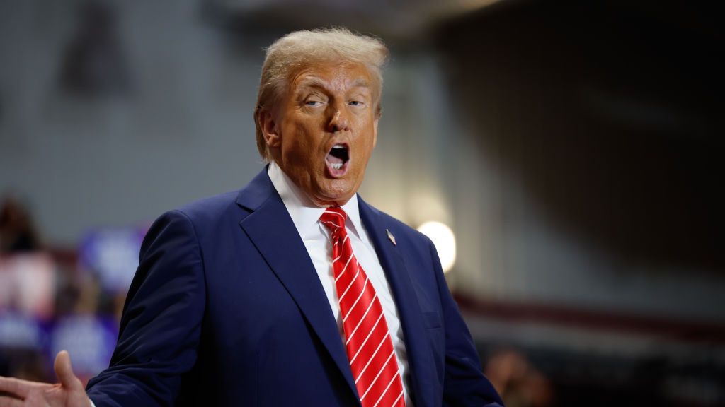 Republican Candidate Donald Trump Campaigns For President In North Carolina
ROCKY MOUNT, NORTH CAROLINA - OCTOBER 30: Republican presidential nominee, former U.S. President Donald Trump greets supporters during a campaign event at the Rocky Mount Event Center on October 30, 2024 in Rocky Mount, North Carolina. With less than a week until Election Day, Trump is campaigning for re-election in the battleground states of North Carolina and Wisconsin. (Photo by Chip Somodevilla/Getty Images)
Chip Somodevilla
bestof, topix