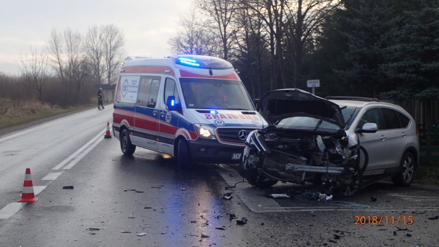 Starachowice: Kolizja na drodze krajowej nr 42 w miejscowości Wielka Wieś