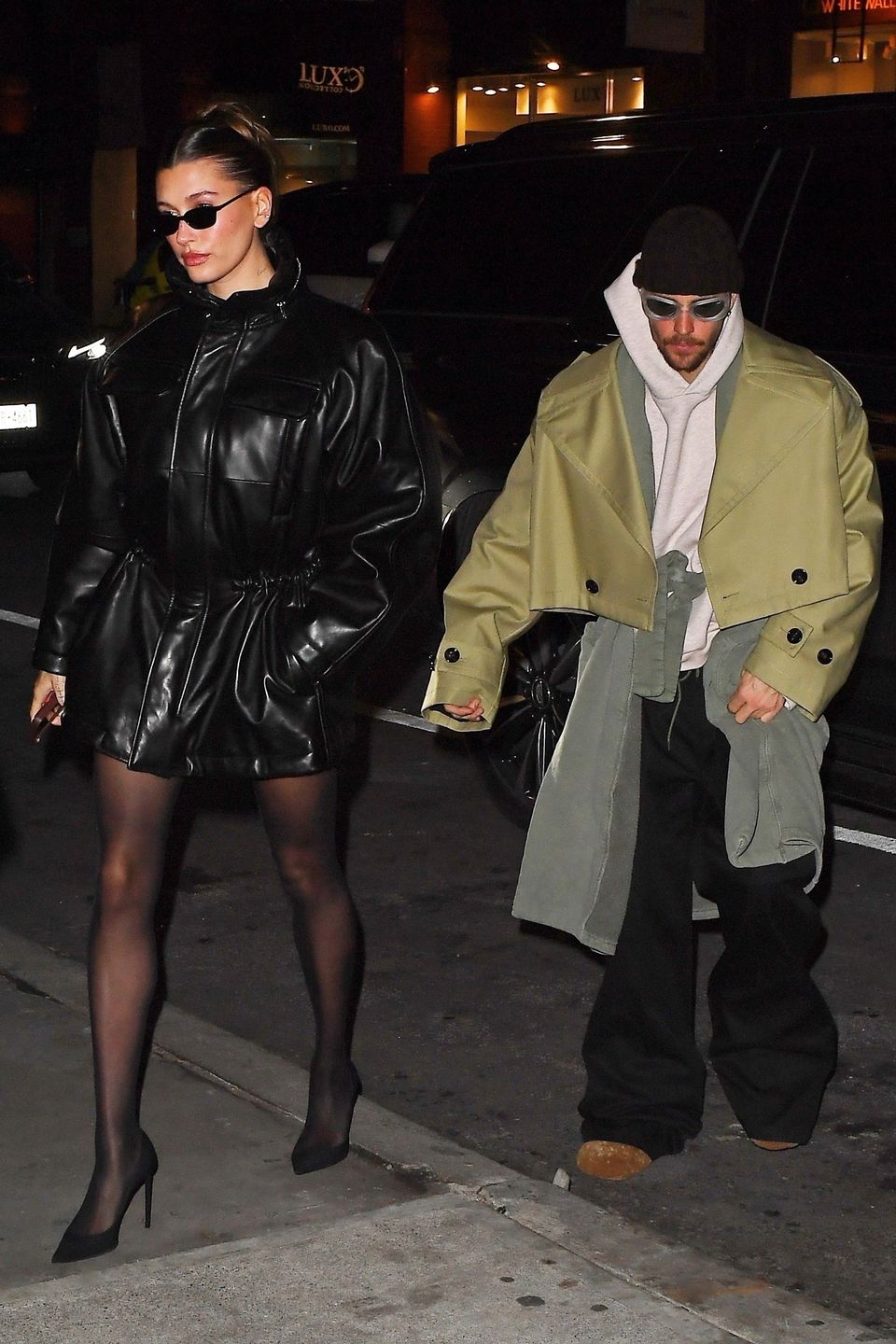 Hailey Bieber i Justin Bieber na kolacji