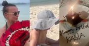 Tak Katarzyna Sokołowska świętowała 50. urodziny: róże, słodkości i czas na plaży z synem (FOTO)
