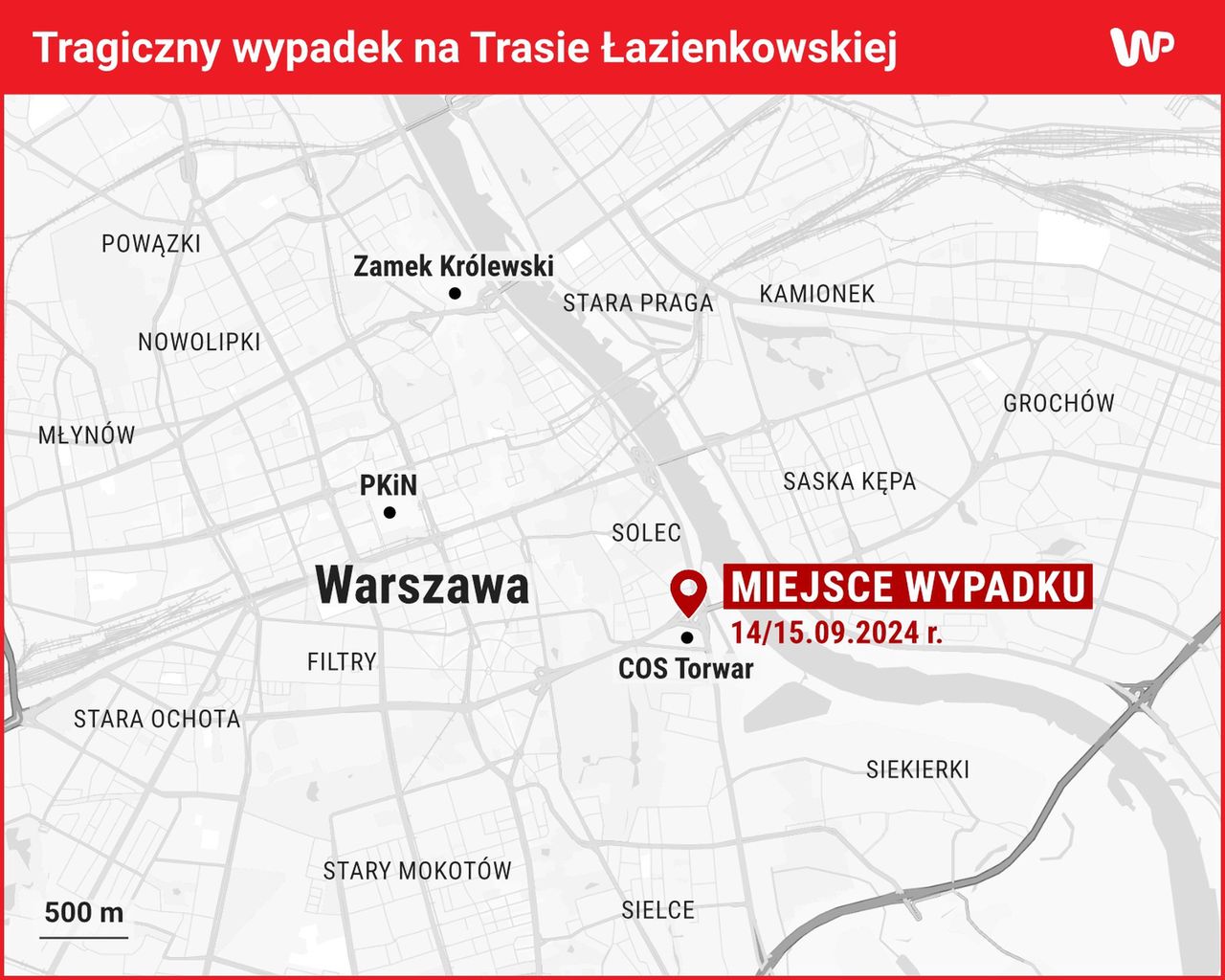 Tragiczny wypadek na Trasie Łazienkowskiej.