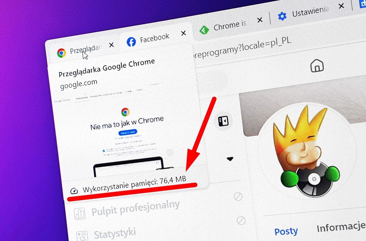 Nowość w Google Chrome. Sprawdź, ile RAM-u zajmuje dana karta