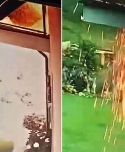 Nagrał uderzenie pioruna w dom. Nagle poddasze zaczęło się palić