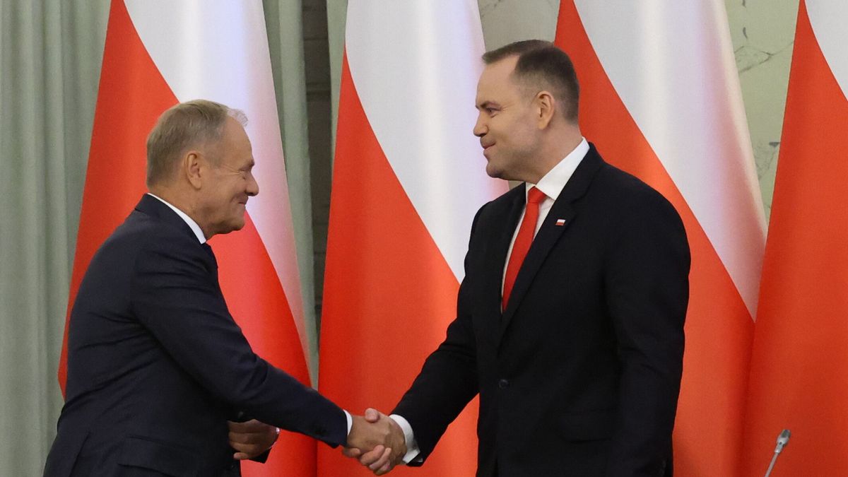 Donald Tusk i Karol Nawrocki