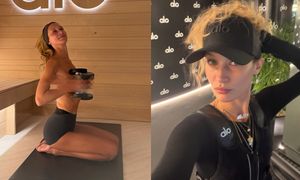 Bella Hadid wyciskała ciężary na siłowni, będąc TOPLESS (ZDJĘCIA)