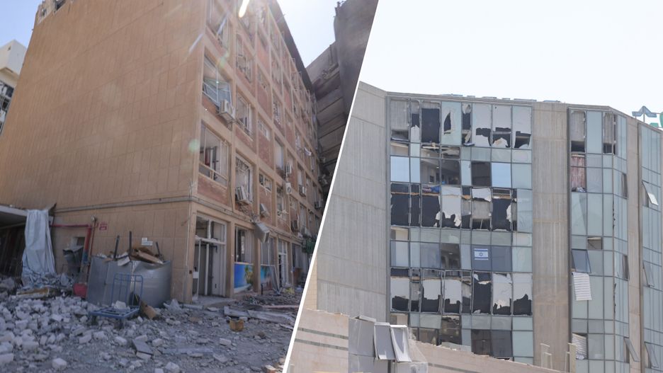 Zniszczony szpital w Ber Szewie