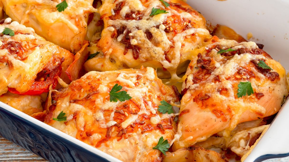 Pierś kurczaka à la pizza - wygląda doskonale i jeszcze lepiej smakuje