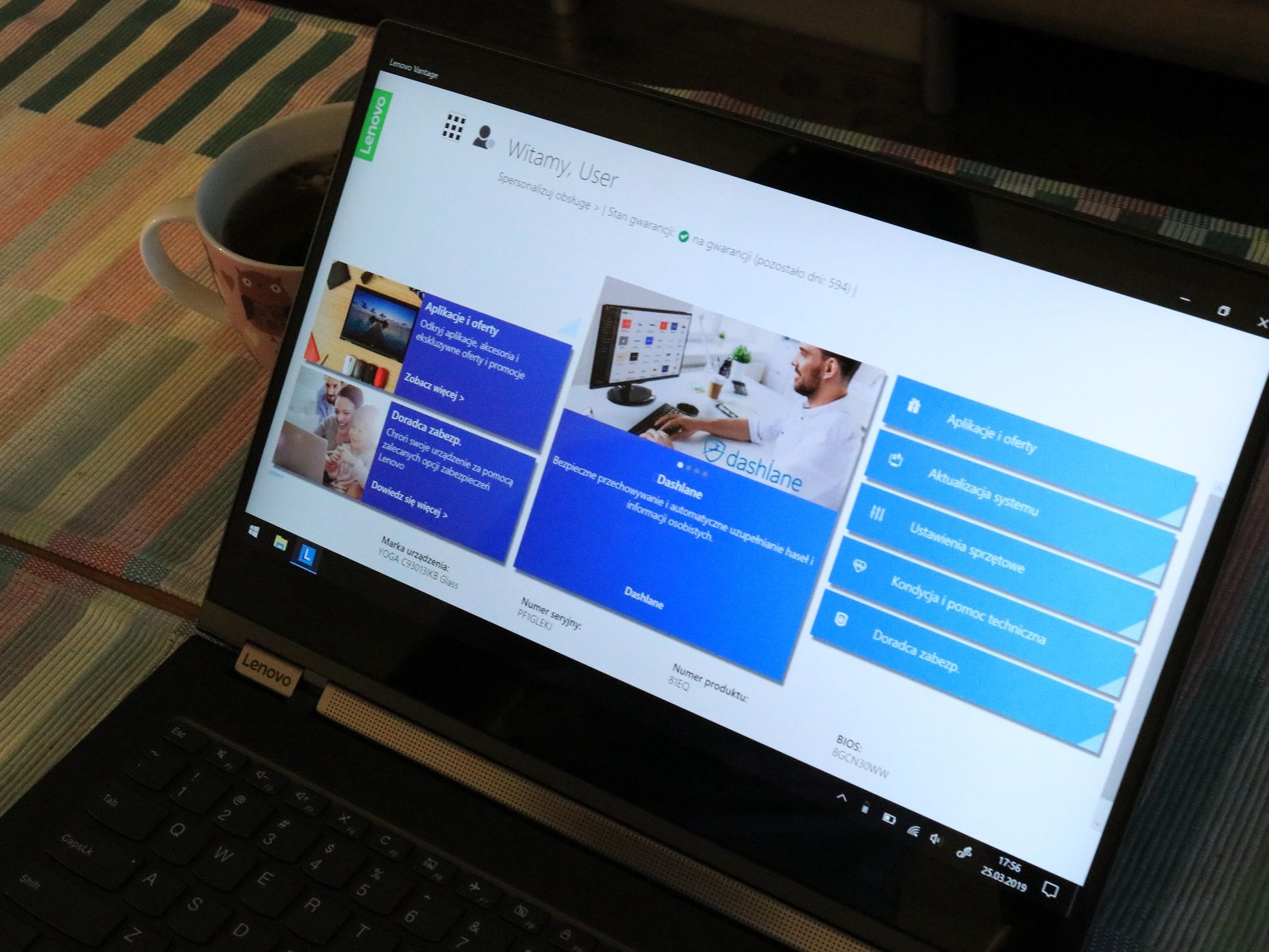 Lenovo Yoga C930 Glass – piękno, moc i pióro 14