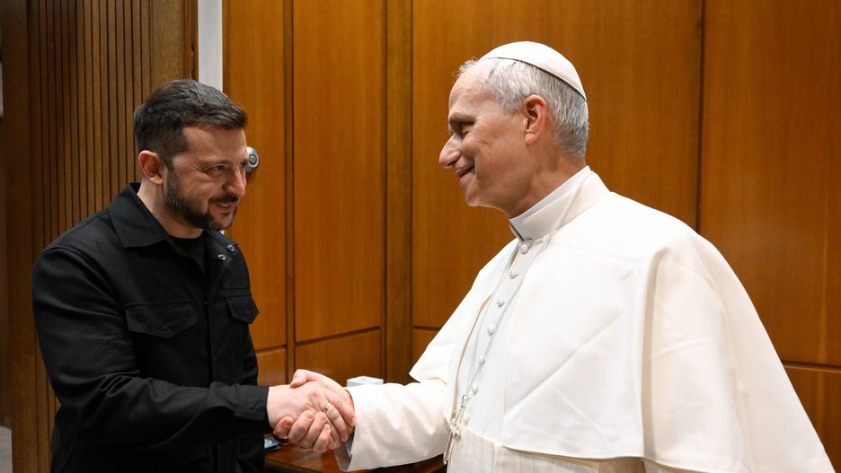 Zełenski na spotkaniu z papieżem Leonem XIV