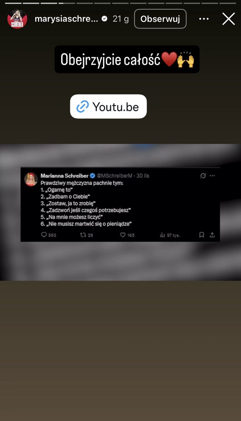 Marianna Schreiber o mężczyznach 