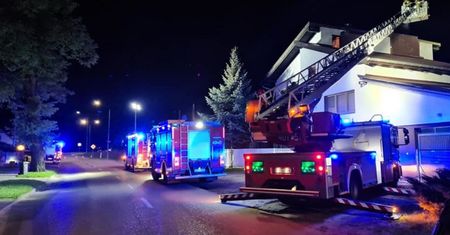 Pożar sadzy w kominie
