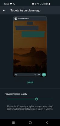 WhatsApp i ustawienia tapety