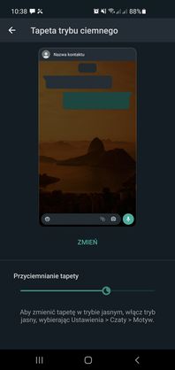 WhatsApp i ustawienia tapety