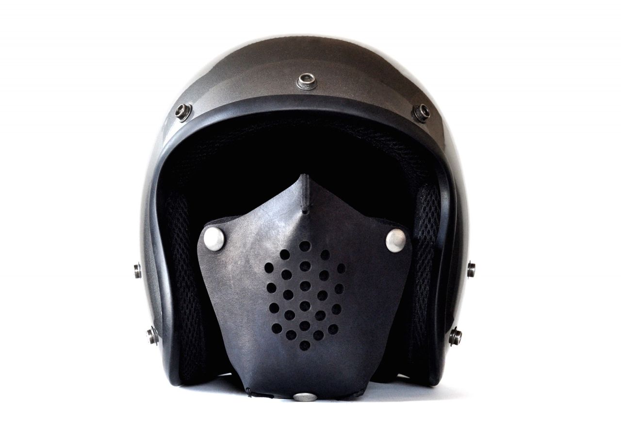 Skórzana maska dla motocyklisty Sunday Academy