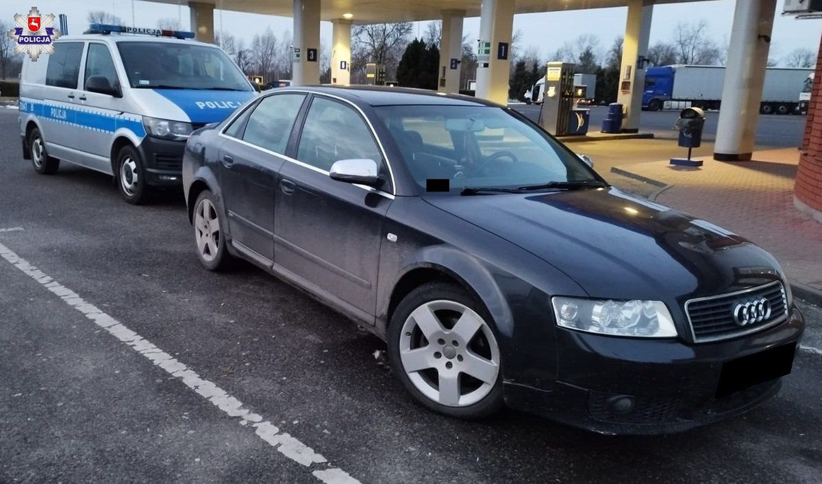 Pijany przyjechał na stację paliw. W audi miał otwartą puszkę z piwem