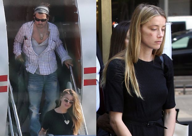 Amber Heard schowała się przed naćpanym Deppem w... łazience samolotu!