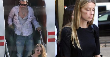Amber Heard schowała się przed naćpanym Deppem w... łazience samolotu!