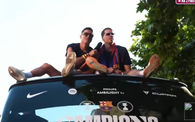 Robert Lewandowski i Wojciech Szczęsny