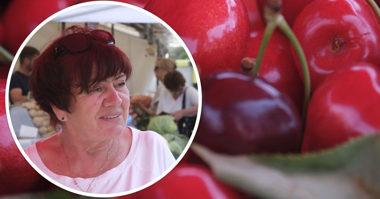 Czereśnie ze świętokrzyskiego sadu na bazarach w Kielcach. Dorodne owoce cieszą się dużym zainteresowaniem. Jakie ceny?