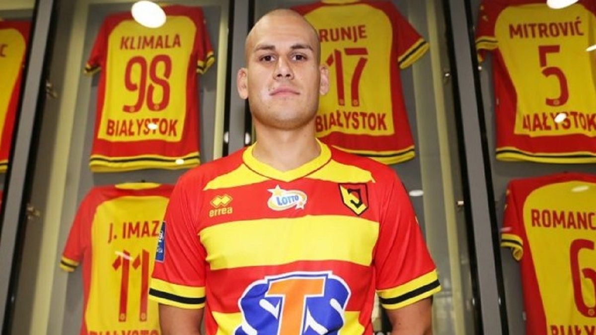 Ognjen Mudrinski w barwach Jagiellonii Białystok