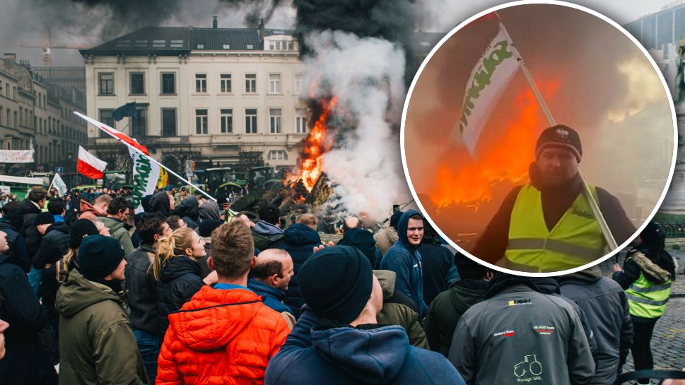 Protest rolników w Brukseli, a ckja ma przenieść się do Polski
