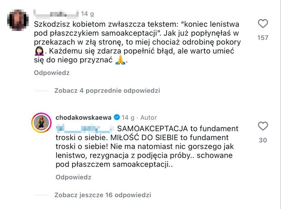 Ewa Chodakowska kłóci się z intrnautkami