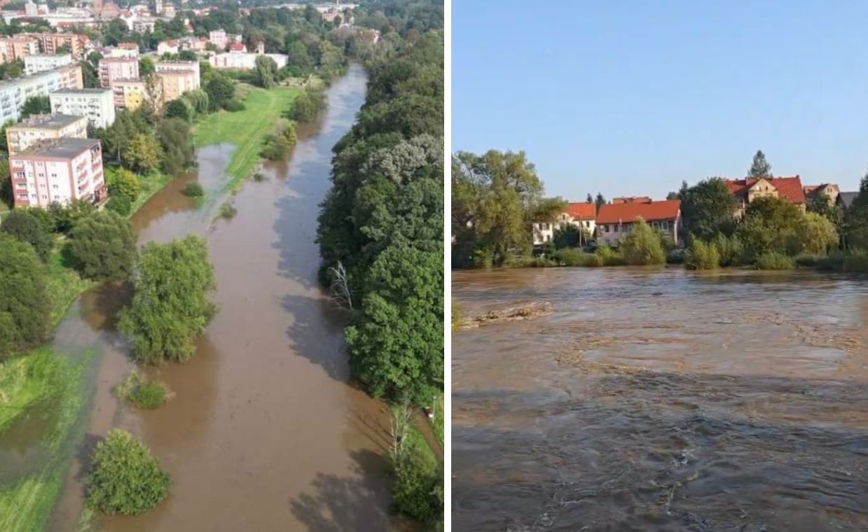 Fala powodziowa dotarła do Szprotawy. "Połowa miasta jest pod wodą"