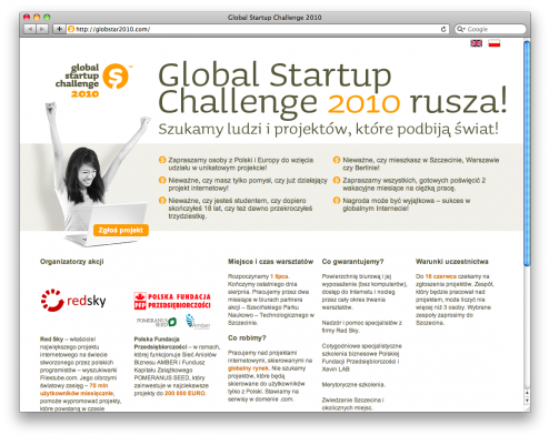 Global Startup Challenge 2010 - masz pomysł? Startuj!