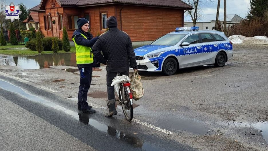 Badanie trzeźwości rowerzysty