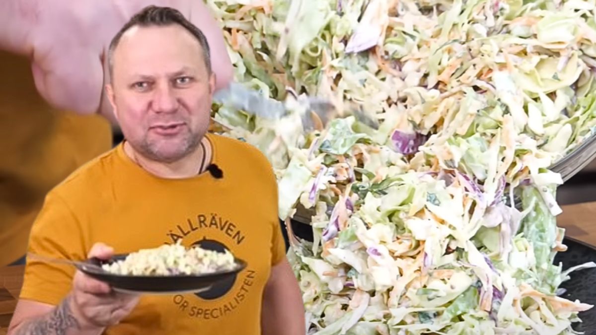 Tomasz Strzelczyk robi surówkę z młodej w trzy minuty. Chrupie aż miło i jest przepyszna