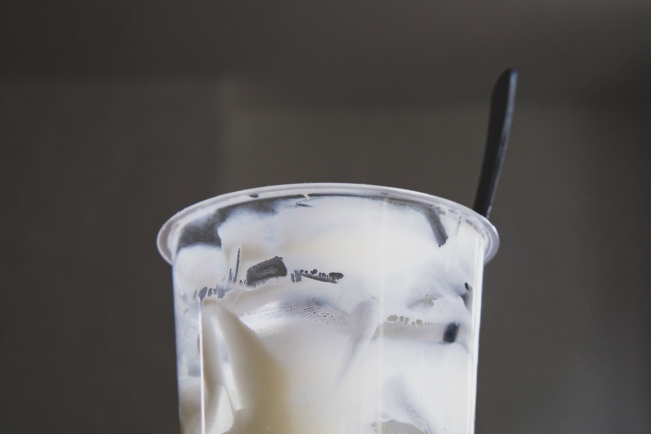 Yogurt in plastic containerVegan yogurt / ice creamPhotographer, Basak Gurbuz Derma