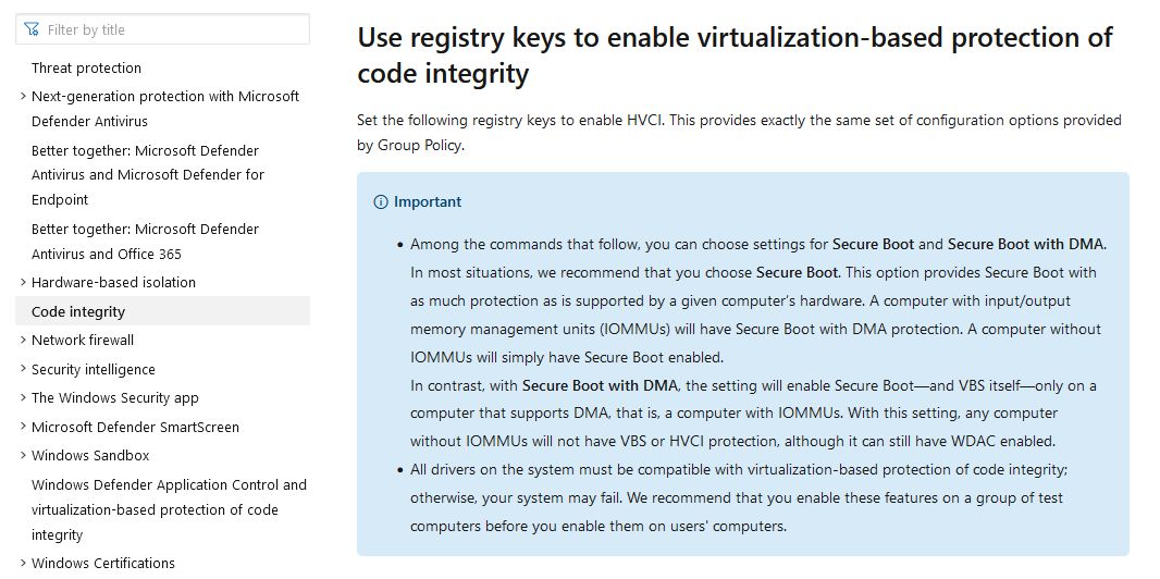 HVCI i Secure Boot