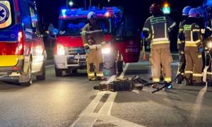 16-latek w ciężkim stanie. Jechał hulajnogą bez kasku i świateł