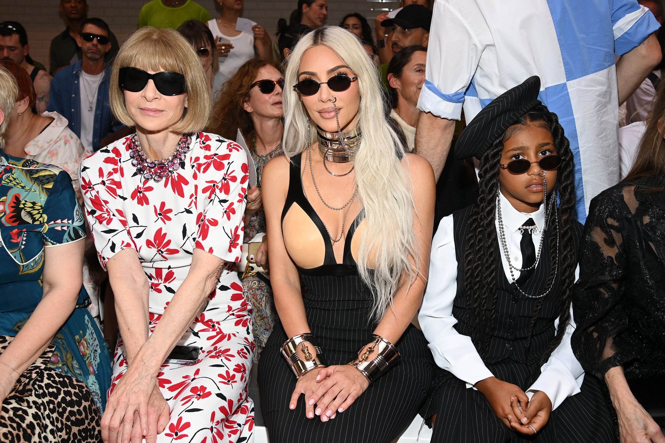 Kim Kardashian, North West i Anna Wintour w Paryżu