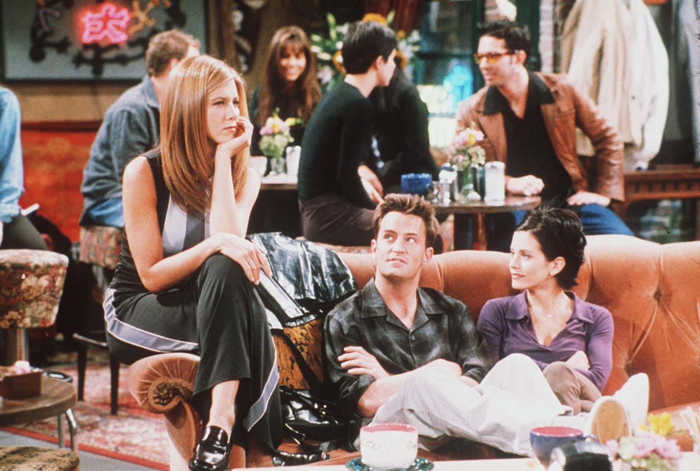 Rachel Green w skórzanych mokasynach