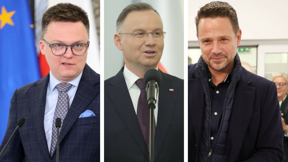 Szymon Hołownia, Andrzej Duda, Rafał Trzaskowski 