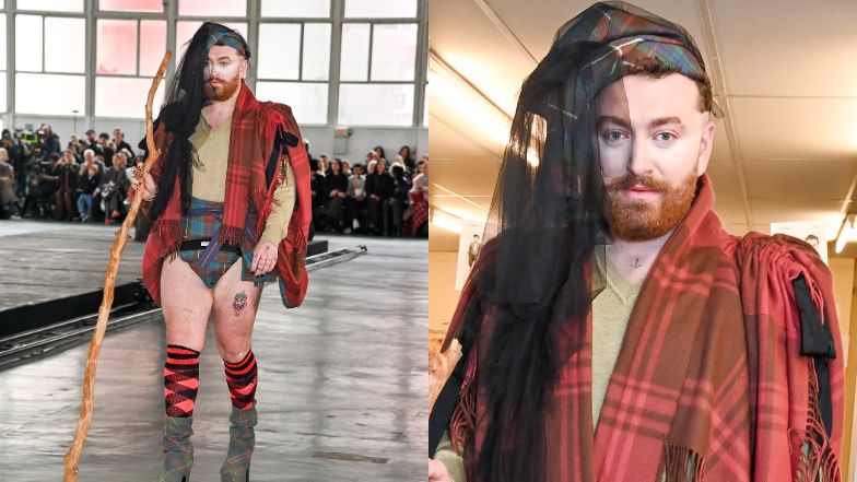 Sam Smith na pokazie Vivienne Westwood