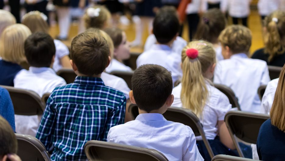 Uczniowie w polskiej szkole